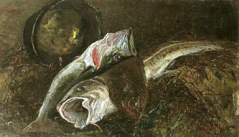 wilhelm von gegerfelt nature morte med fisk China oil painting art